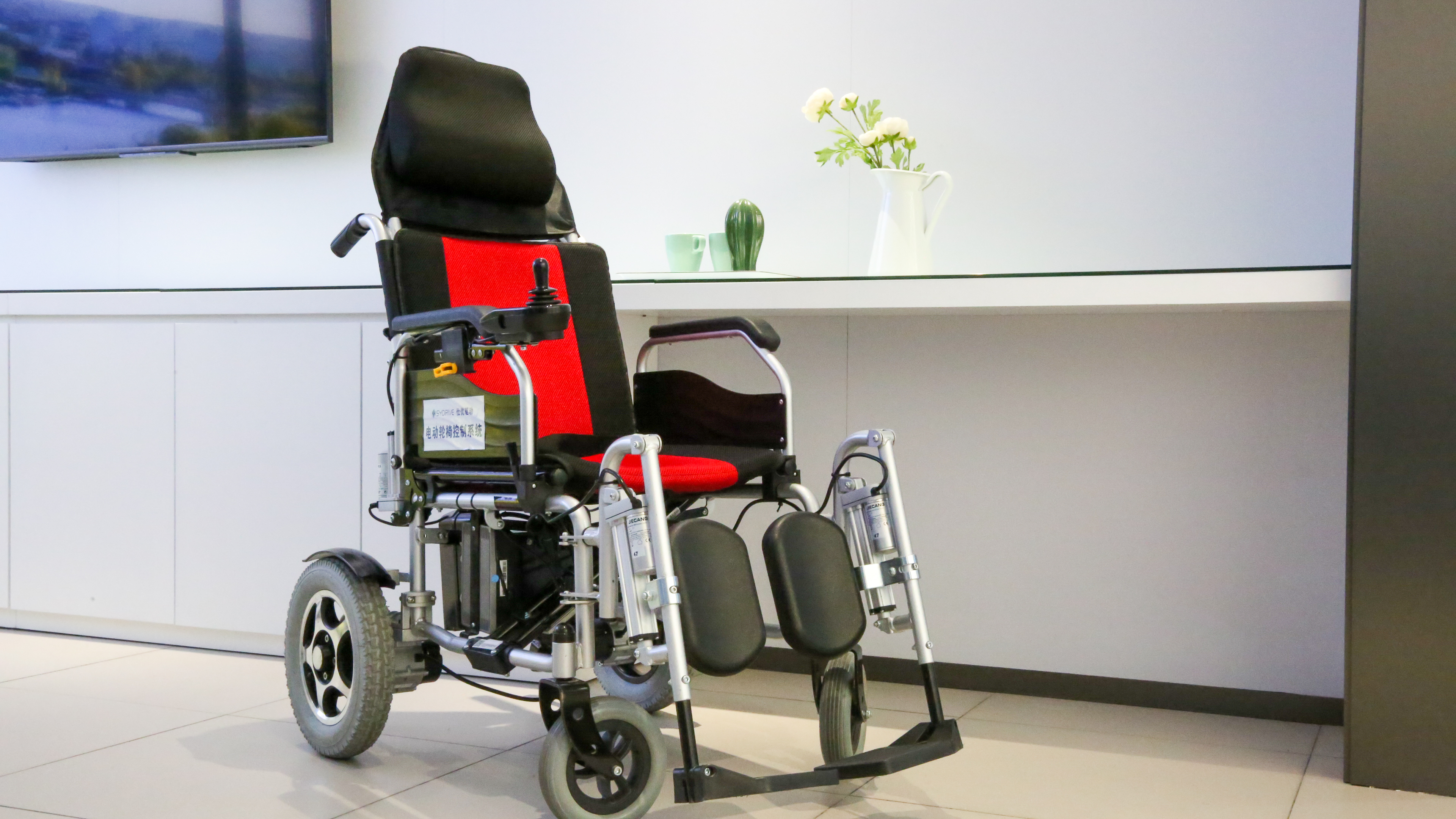 Electric wheelchair-real shot in exhibition hall